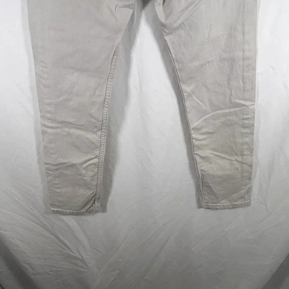 Levi's 502 Jeans 28x30 White Grey Cotton Blend Button Zip Pockets Strauss - Picture 8 of 11